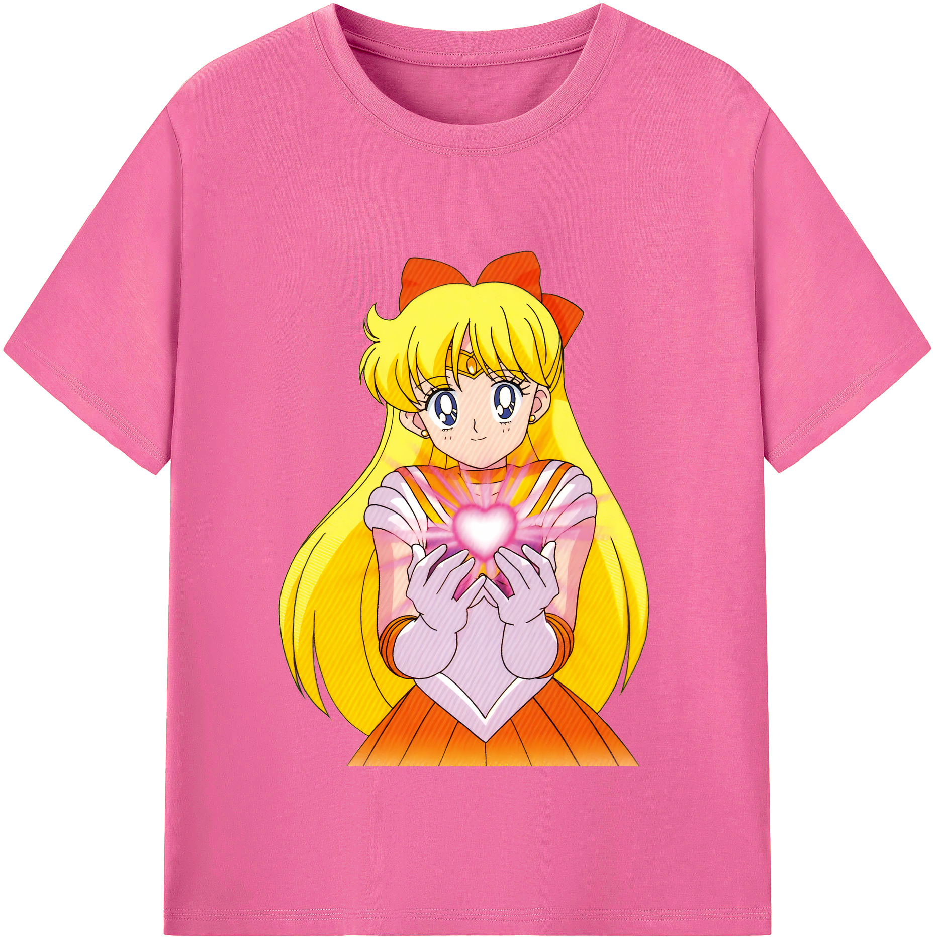 （画像用） 美少女戦士セーラームーン 愛野 美奈子 あいの みなこ Sailor Moon Aino Minako レディースカジュアルプリントTシャツ（綿100％）